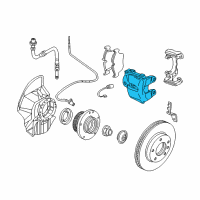 OEM BMW Z4 Disc Brake Caliper Front Left Diagram - 34-11-2-282-617