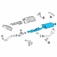 OEM 2021 Lexus RX450hL Exhaust Pipe Assembly Diagram - 17420-31650