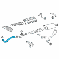 OEM 2020 Lexus RX450h Front Exhaust Pipe Assembly Diagram - 17410-31K60