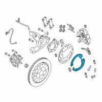 OEM 2021 Ford Mustang Park Brake Shoes Diagram - FR3Z-2648-A