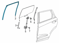 OEM Acura TLX Channel, Right Rear Diagram - 72735-TGV-A01