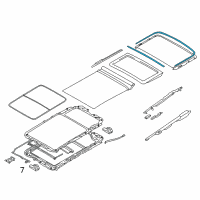 OEM 2015 BMW 335i GT xDrive Gasket, Glass Cover, Rear Diagram - 54-10-7-342-840