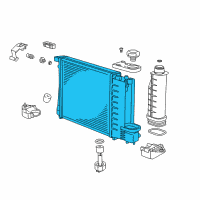 OEM 1991 BMW 318is Radiator Diagram - 17-11-1-469-176