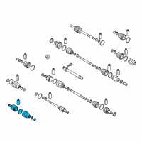 OEM Kia Niro Joint Kit-Front Axle Differential Diagram - 49536G5000