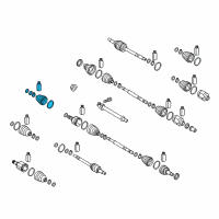 OEM 2020 Kia Niro Boot Kit-Front Axle Wheel Diagram - 49544G5000