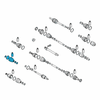 OEM 2022 Kia Niro Boot Kit-Front Axle Differential Diagram - 49543G5000