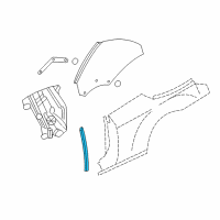 OEM 2013 Chrysler 200 WEATHERSTRIP-Quarter Glass Diagram - 5076140AD