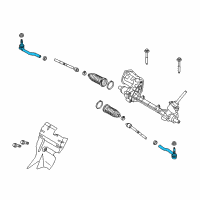 OEM 2020 Ford Police Responder Hybrid Outer Tie Rod Diagram - DG9Z-3A130-A