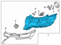 OEM Kia Carnival Lamp Assembly-Head, LH Diagram - 92101R0220