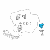 OEM 2012 Lexus LS600h Insulator, Engine Mounting, Rear NO.1 Diagram - 12371-38040