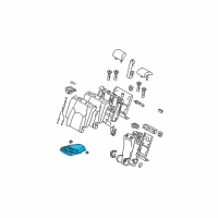 OEM 2005 Lexus RX330 Rear Seat Armrest Assembly, Center Diagram - 72830-0E010-A1