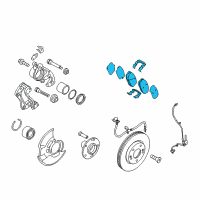 OEM 2014 Kia Rio Pad Kit-Front Disc BRAK Diagram - 581011RA01