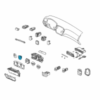 OEM 1996 Honda Civic Tachometer Assembly Diagram - 78125-S00-A61