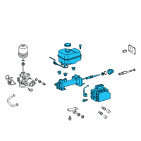 OEM 2018 Toyota Tacoma Master Cylinder Assembly Diagram - 47025-04180