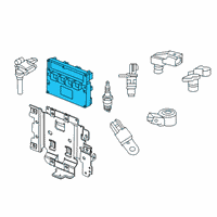 OEM Dodge Challenger Engine Controller Module Diagram - 68377858AB