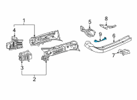 OEM 2022 Lexus NX250 Bracket, Engine RR M Diagram - 57258-42030