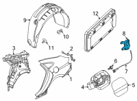 OEM Hyundai Lock Assembly-Fuel Filler Door Diagram - 81550-L0000