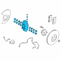 OEM Infiniti Q50 CALIPER Assembly-Front LH, W/O Pads Or SHIMS Diagram - 41011-5CA1B