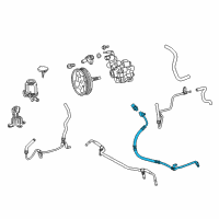 OEM 2017 Lexus GX460 Power Steering Pressure Feed Tube, No.1 Diagram - 44413-60130