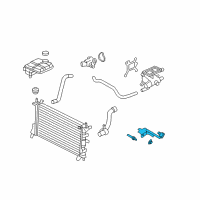 OEM 2005 Ford Focus Cooling Fan Temperature Switch Diagram - 3S4Z8A564AG