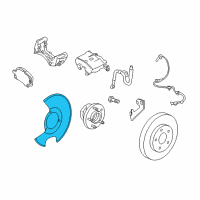 OEM 2013 Chevrolet Malibu Splash Shield Diagram - 22810891