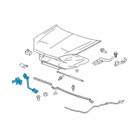 OEM 2007 Saturn Aura Latch Asm-Hood Primary & Secondary Diagram - 20772159