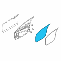 OEM 2017 Hyundai Elantra Weatherstrip Assembly-Front Door Side LH Diagram - 82130-F2000