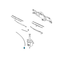 OEM Hyundai Elantra Windshield Washer Motor & Pump Assembly Diagram - 98510-2M500