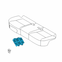 OEM 2019 Kia Sportage Heater-Rear Seat Cushion Diagram - 89160D9000