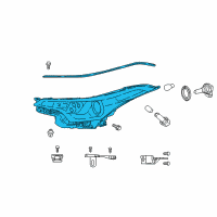 OEM 2019 Toyota C-HR Composite Headlamp Diagram - 81130-F4041