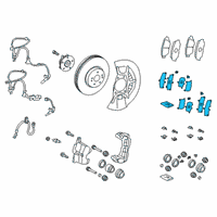 OEM 2020 Toyota Camry Brake Pads Shim Diagram - 04945-0E071