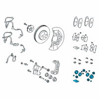 OEM 2022 Toyota Camry Brake Pads Seal Kit Diagram - 04478-0E061