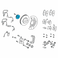 OEM 2020 Lexus ES350 Wheel Bearing And Hub Assembly Diagram - 43550-06050