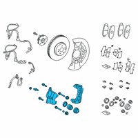 OEM 2019 Toyota Avalon Caliper Assembly Diagram - 47750-06321