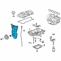 OEM Cadillac ATS Front Cover Diagram - 25203062