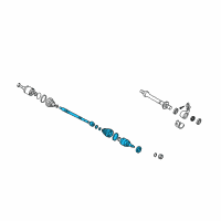 OEM 2009 Hyundai Tucson Shaft Assembly-Drive, LH Diagram - 49501-2E400