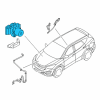 OEM 2022 Hyundai Santa Fe Hydraulic Unit Assembly Diagram - 58910-S2DA0