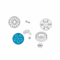 OEM 2008 Kia Sedona Wheel Assembly-Aluminum Diagram - 529104D160