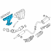 OEM 2018 Nissan Sentra Exhaust Manifold Assembly Diagram - 14002-ET00A