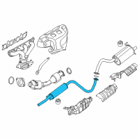 OEM 2012 Nissan Sentra Exhaust, Sub Muffler Assembly Diagram - 20300-ET000