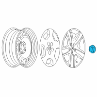 OEM 2007 Pontiac G6 Center Cap Diagram - 9596653