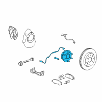 OEM 2019 Cadillac Escalade Front Wheel Bearing (W/ Bearing & Wheel Speed Sensor) Diagram - 23356814