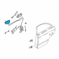 OEM 2003 Hyundai Accent Interior Door Handle Assembly, Left Diagram - 82610-25000-CA