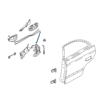 OEM 2001 Hyundai Accent Rod-Rear Door Actuator LH Diagram - 81452-25000