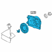 OEM Ford Fan Assembly Diagram - 6W4Z-8C607-A