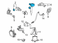 OEM 2022 Lexus NX350h Sensor, Ultrasonic Diagram - 89341-K0060-J7