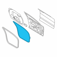 OEM 2019 Ford Police Responder Hybrid Door Weatherstrip Diagram - DS7Z-5420531-C