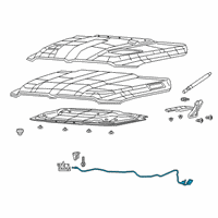OEM Ram Hood Latch Cable Diagram - 68311132AA