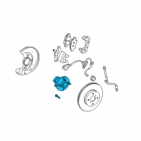 OEM 2000 Toyota MR2 Spyder Front Hub & Bearing Diagram - 43550-17010