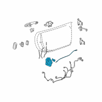 OEM 2009 Pontiac Solstice Front Side Door Lock Assembly Diagram - 20826655